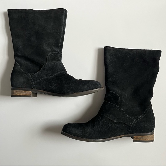 Indigo by Clarks Annie Laurie Black Suede Boots (Style #32856) - Picture 6 of 10